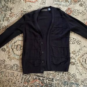 Oscar de la Renta Navy Blue Cardigan